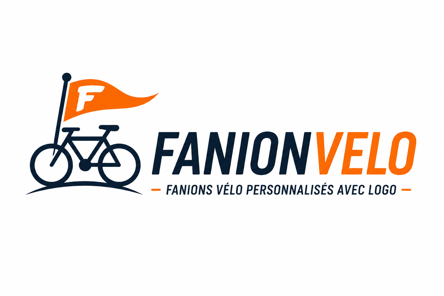 Fanion vélo personnalisé avec logo | Impression sur mesure - FanionVelo.com