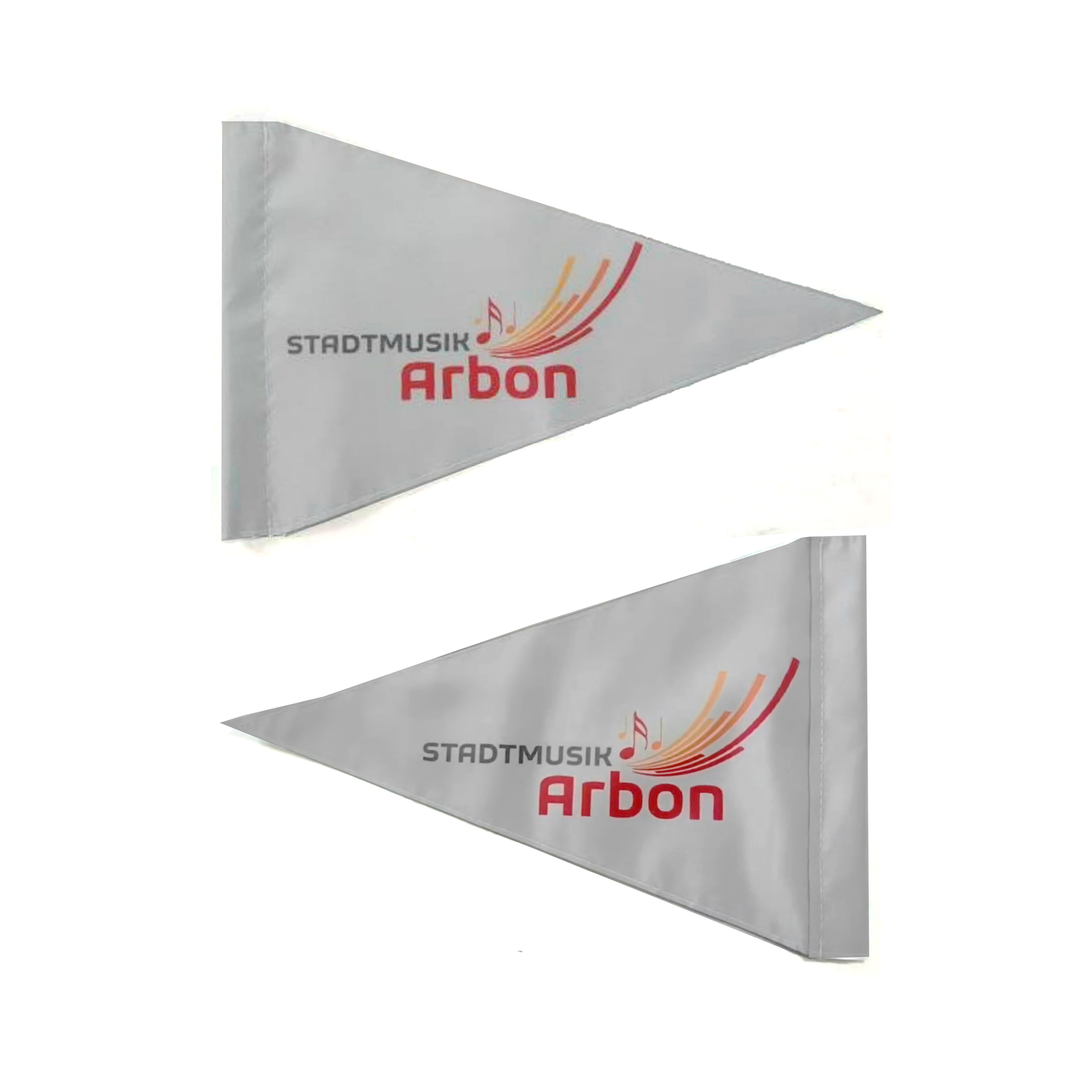 Drapeau triangulaire de vélo personnalisé double face