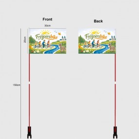 Fanion vélo personnalisé pour entreprises et événements...