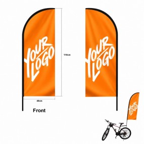 Drapeaux vélo publicitaires sur mesure